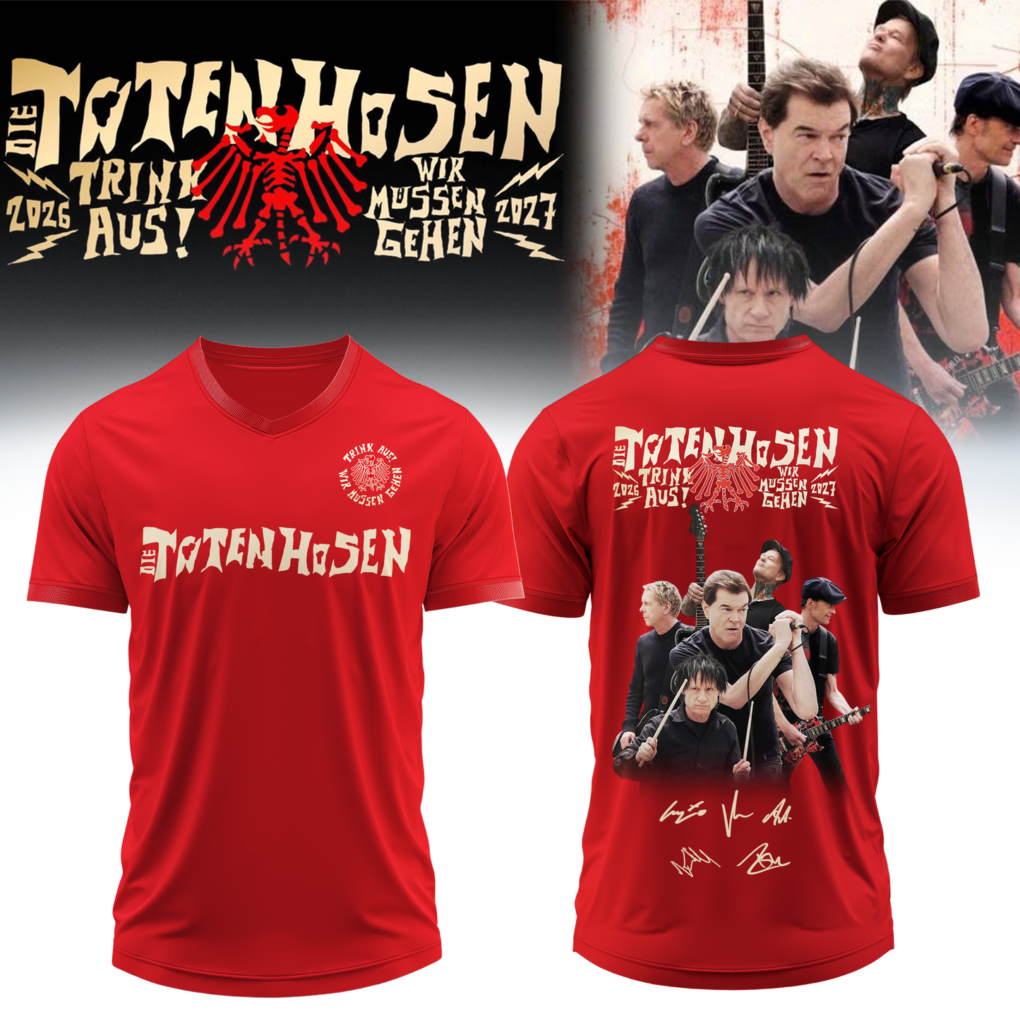 ,,,Die Toten Hosen Trink Aus! Wir Müssen Gehen Tour 2026/27 – Jersey