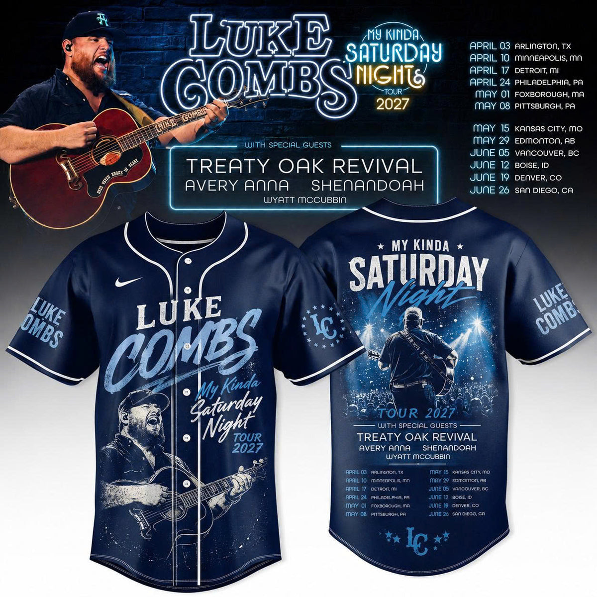 _LUKE COMBS — MY KINDA SATURDAY NIGHT TOUR 2027 JERSEY