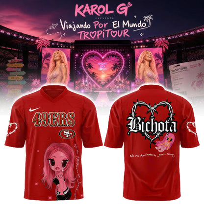 Karol G Viajando Por El Mundo TropiTour 2026 Jersey v2
