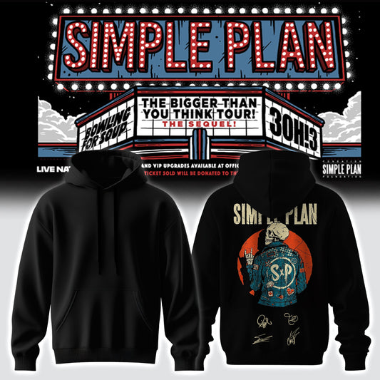 ,Simple Plan " The Bigger Than You Think! Tour " Signature Limited Edition - Hoodie