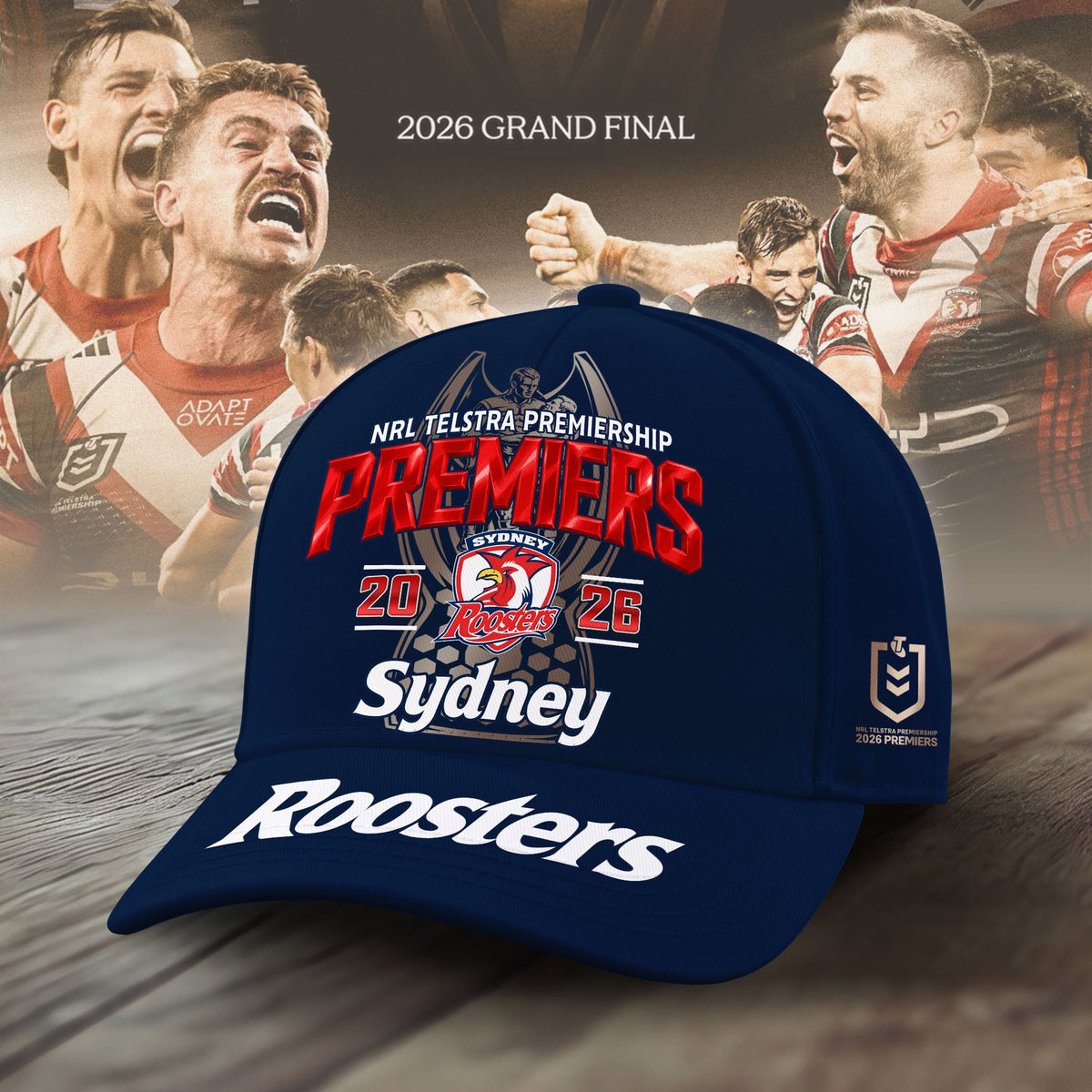 Limited Edition Sydney Roosters 2026 NRL Premiers Cap