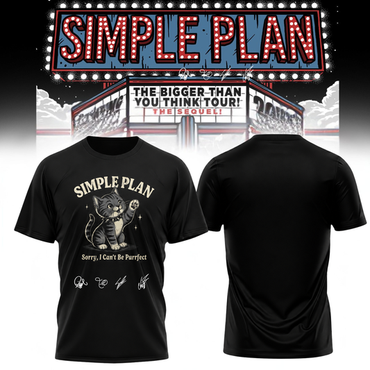 Simple Plan " The Bigger Than You Think! Tour " Signature Limited Edition - Tshirt