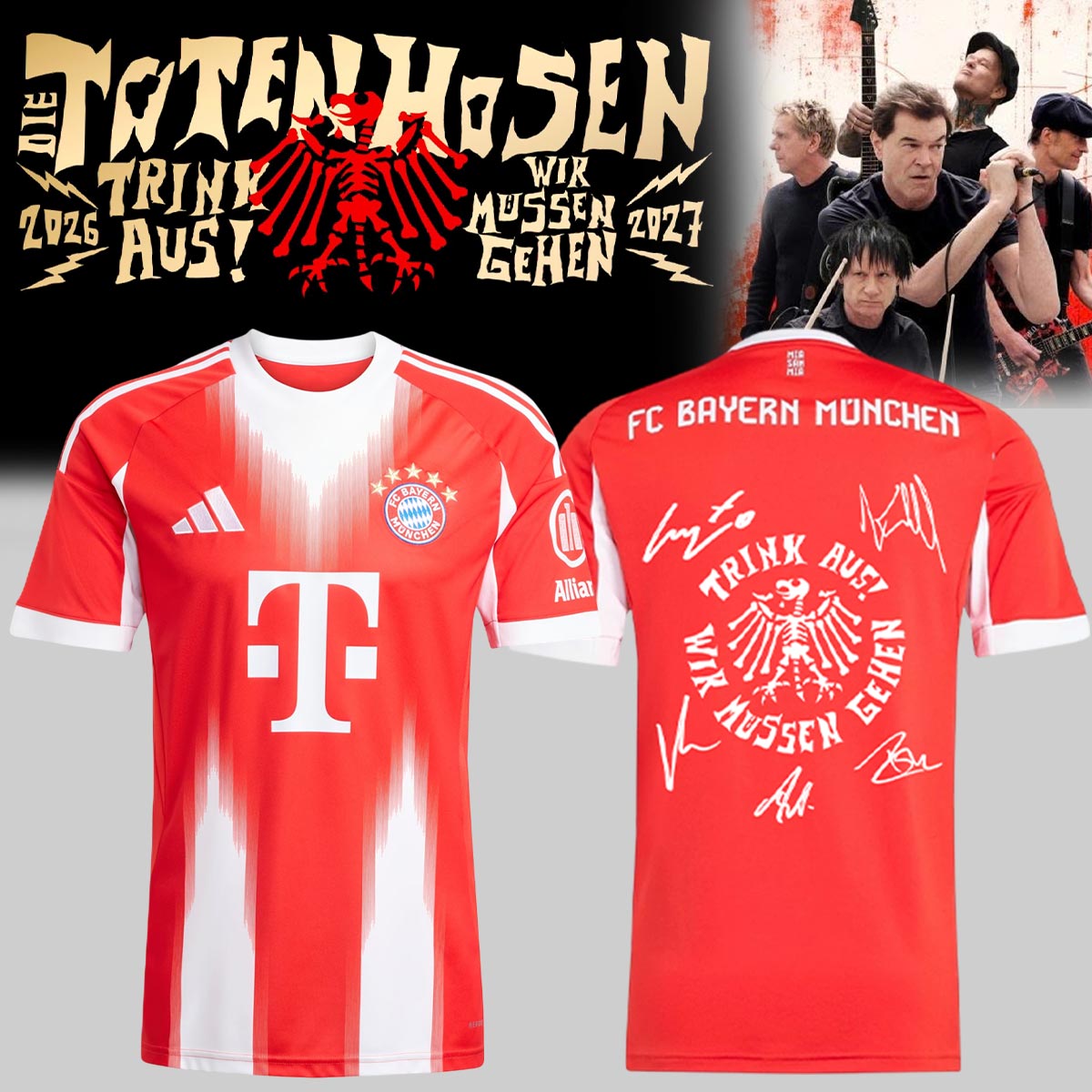 ,,.Die Toten Hosen Trink Aus! Wir Müssen Gehen Tour 2026/27 – Jersey