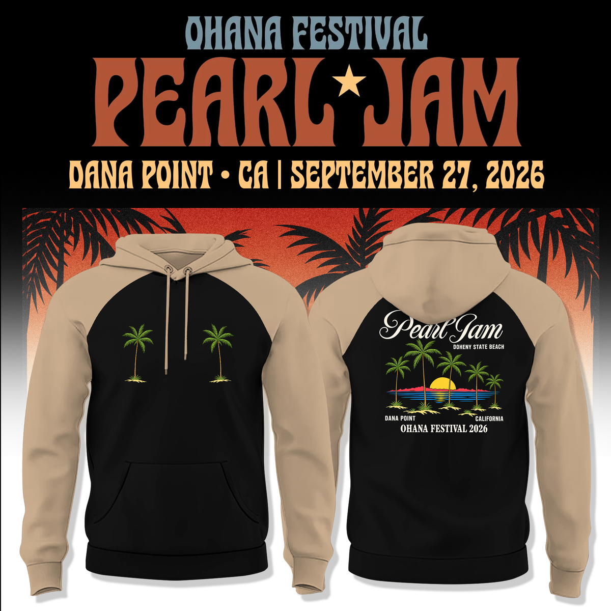 Pearl Jam Ohana Festival Dana Point 2026 Hoodie