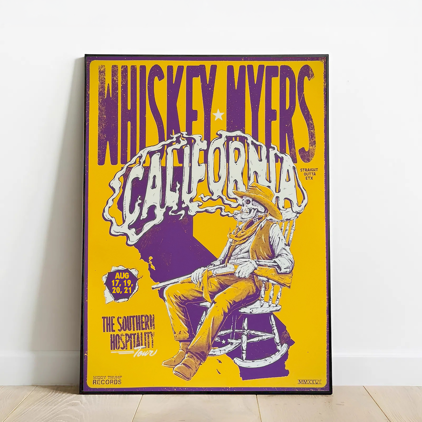 Limited Edition Whiskey Myers Southern Hospitality Tour In CA Poster 2