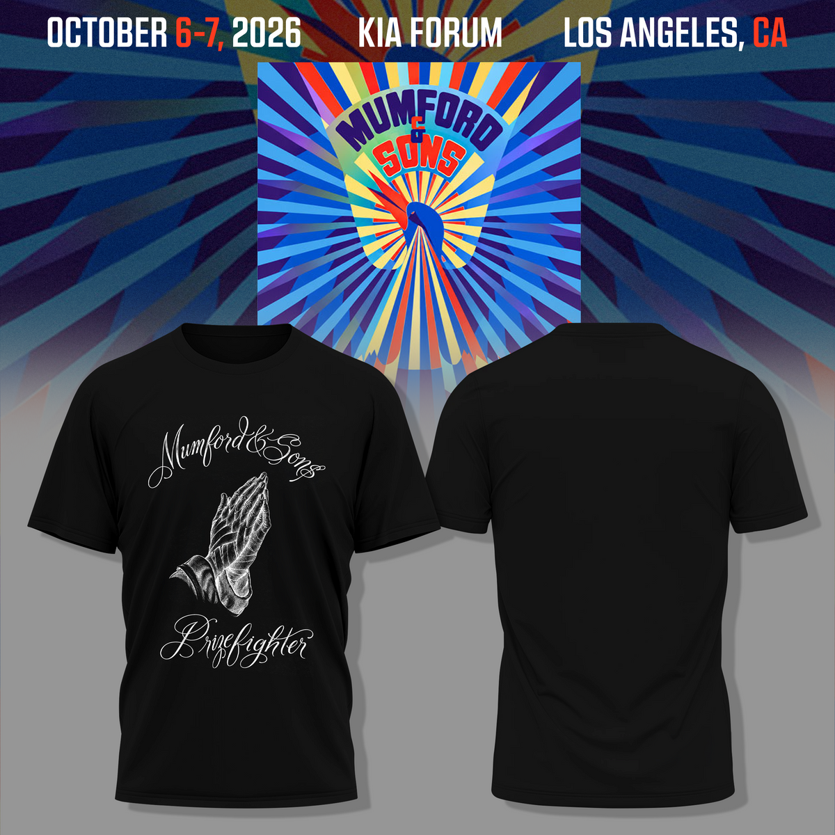 Limited Edition Prizefighter, CA Tour 2026 T-shirt