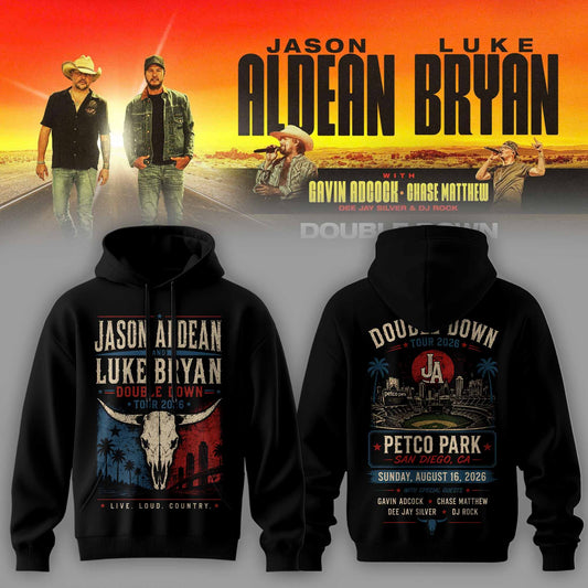 Jason Aldean & Luke Bryan – Double Down Tour 2026 Hoodie