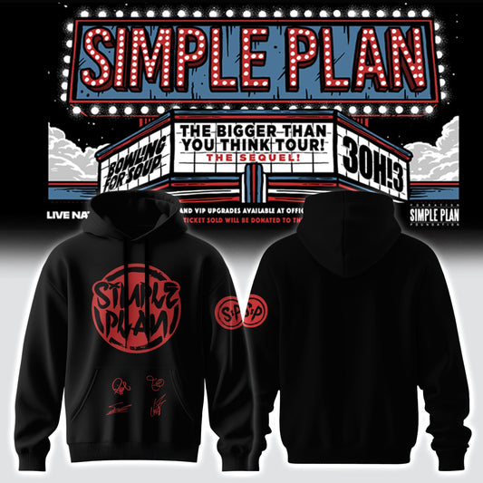 ,Simple Plan " The Bigger Than You Think! Tour " Signature Limited Edition - Hoodie