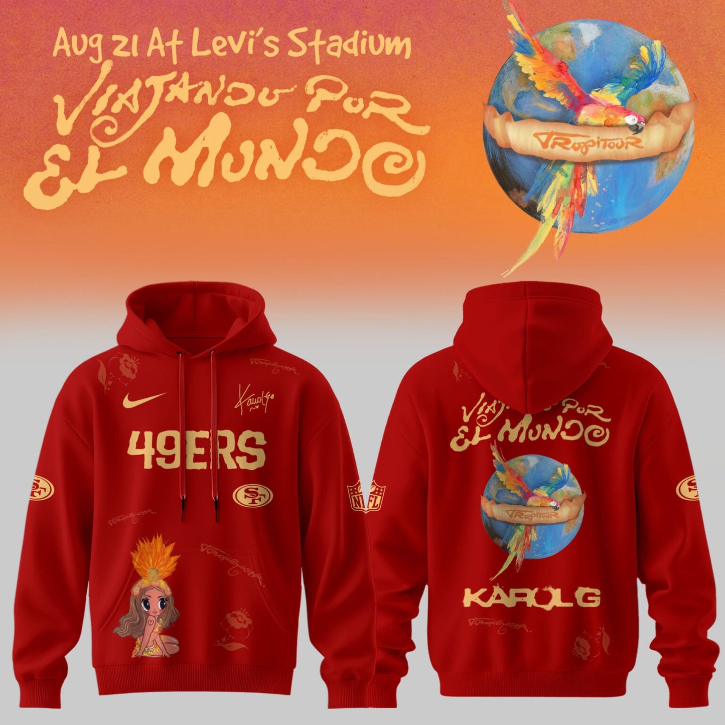 Karol G x 49ers Tropitour Hoodie