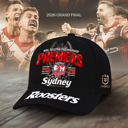 Limited Edition Sydney Roosters 2026 NRL Premiers Cap