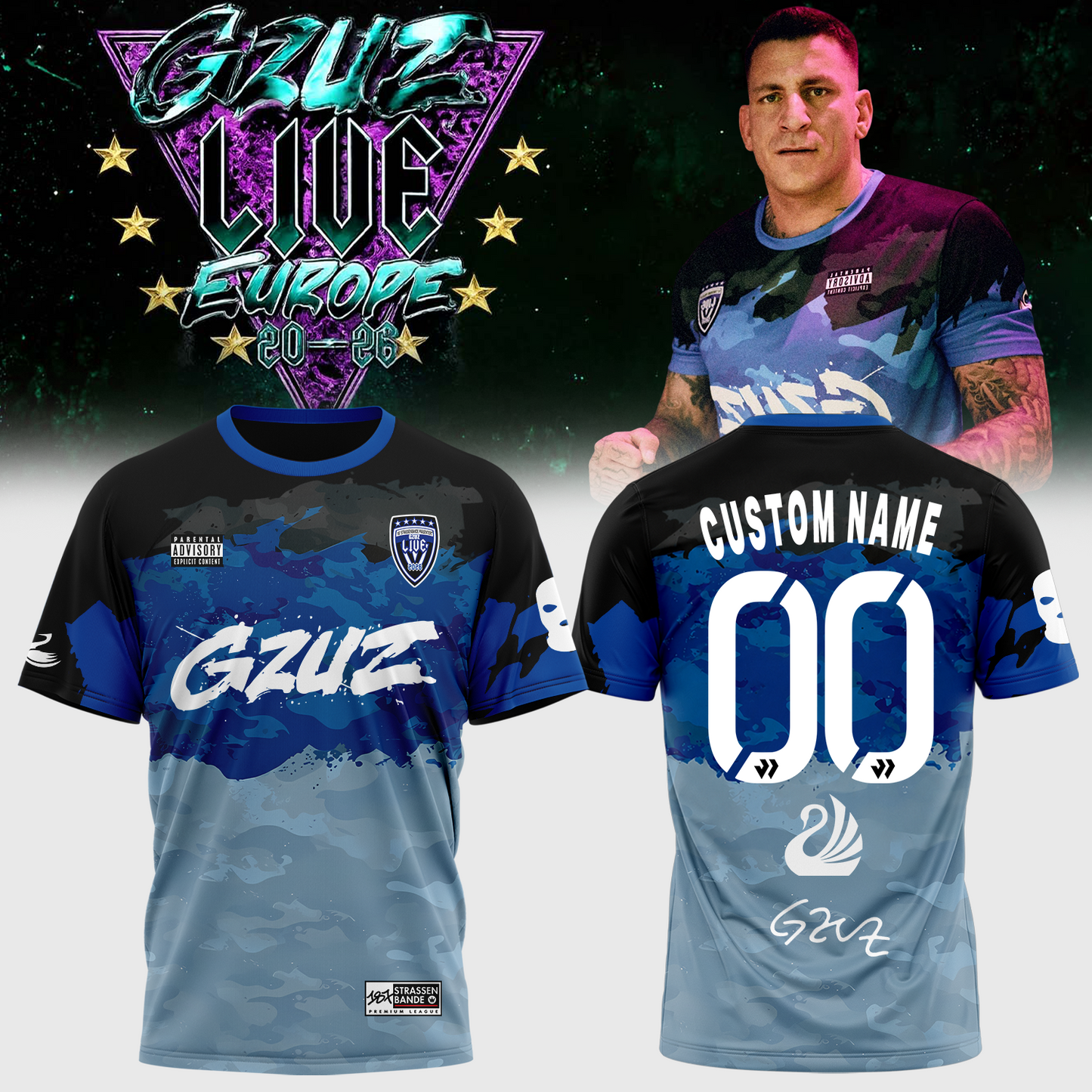 ,,,.GZUZ “LIVE EUROPE TOUR 2026” Signed – Shirt (Custom Name & Number )