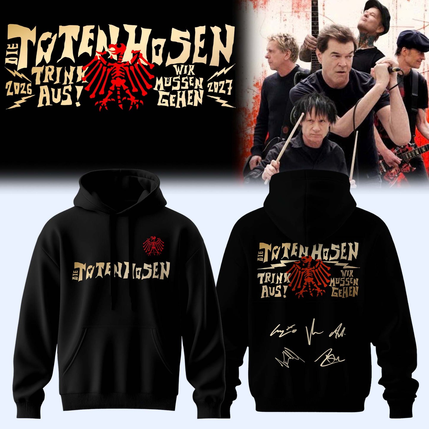 ,,.Die Toten Hosen Trink Aus! Wir Müssen Gehen Tour 2026/27 – Hoodie