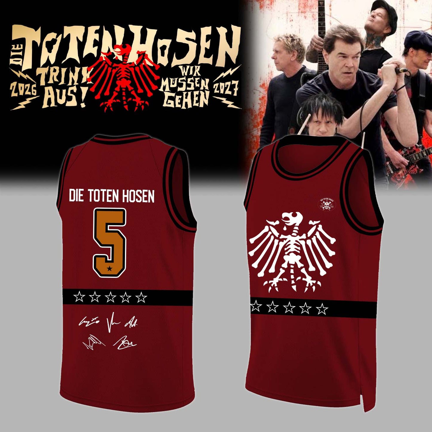 ,,.Die Toten Hosen Trink Aus! Wir Müssen Gehen Tour 2026/27 – Jersey