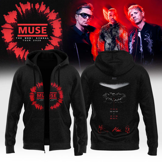 Muse The Wow! Signal Tour 2026 Limited Edition Signature – Zip Hoodie