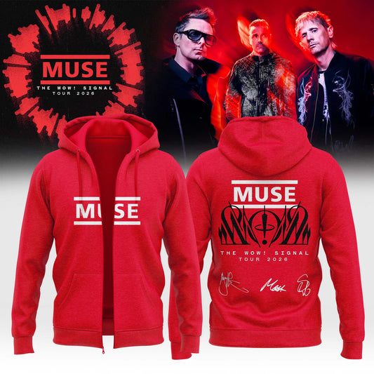 Muse The Wow! Signal Tour 2026 Limited Edition Signature – Zip Hoodie