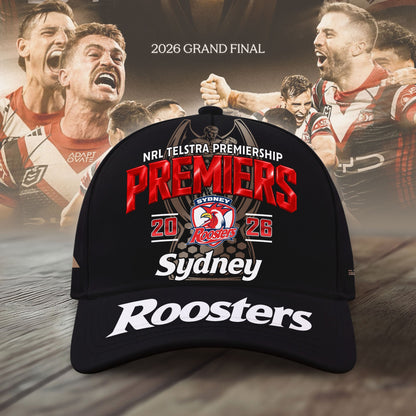 Limited Edition Sydney Roosters 2026 NRL Premiers Cap