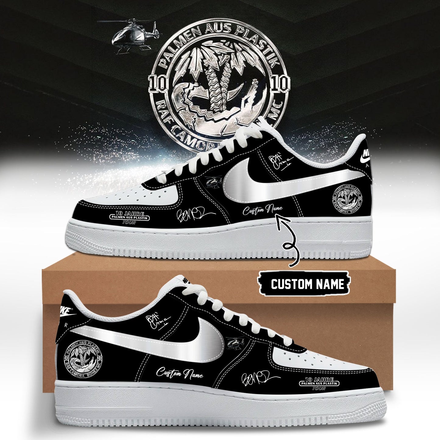 RAF Camora & Bonez MC “10 Jahre Palmen aus Plastik Tour” . Limited Edition Signature Shoes 3