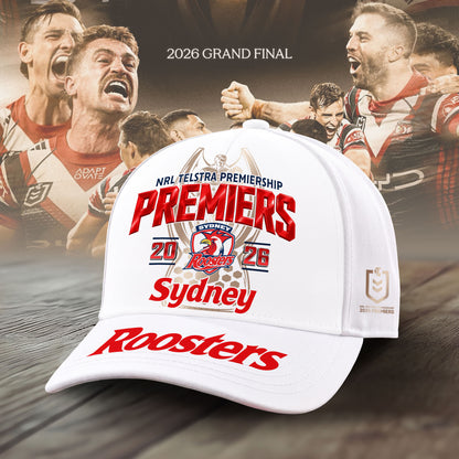 Limited Edition Sydney Roosters 2026 NRL Premiers Cap