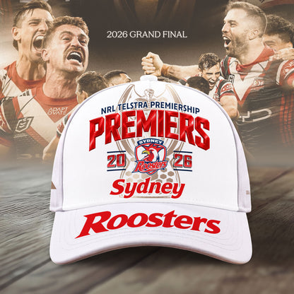 Limited Edition Sydney Roosters 2026 NRL Premiers Cap