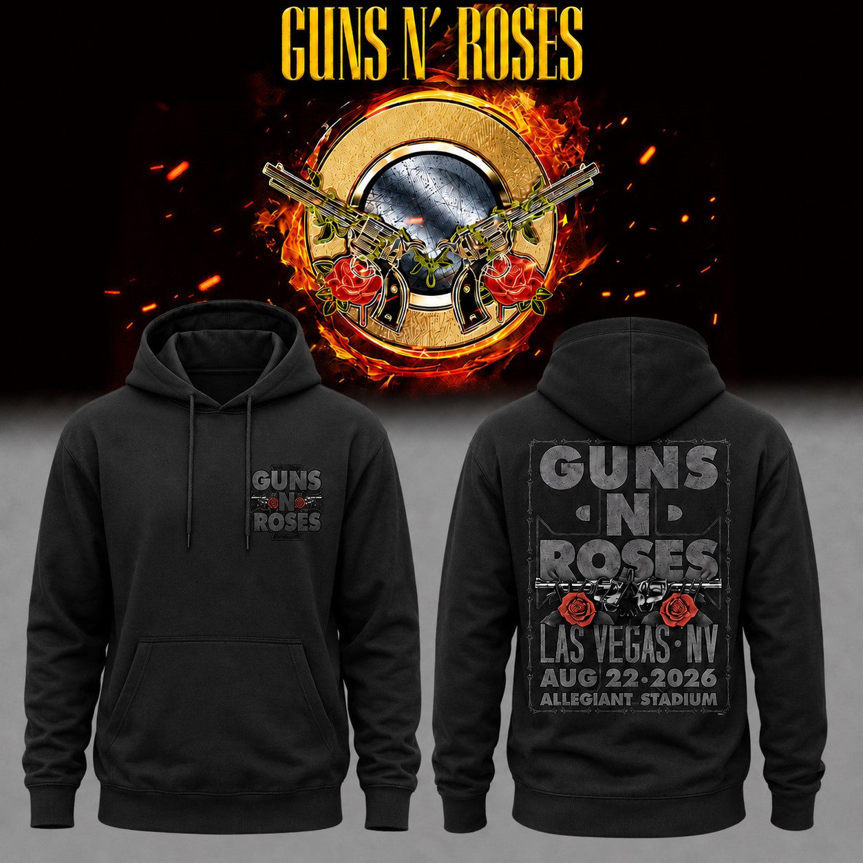 Limited Edition Guns N’ Roses Tour 2026 Hoodie