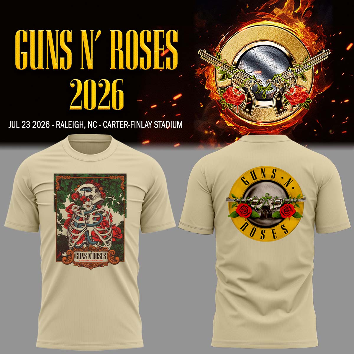 Limited Edition Guns N’ Roses Tour 2026 TShirt 3