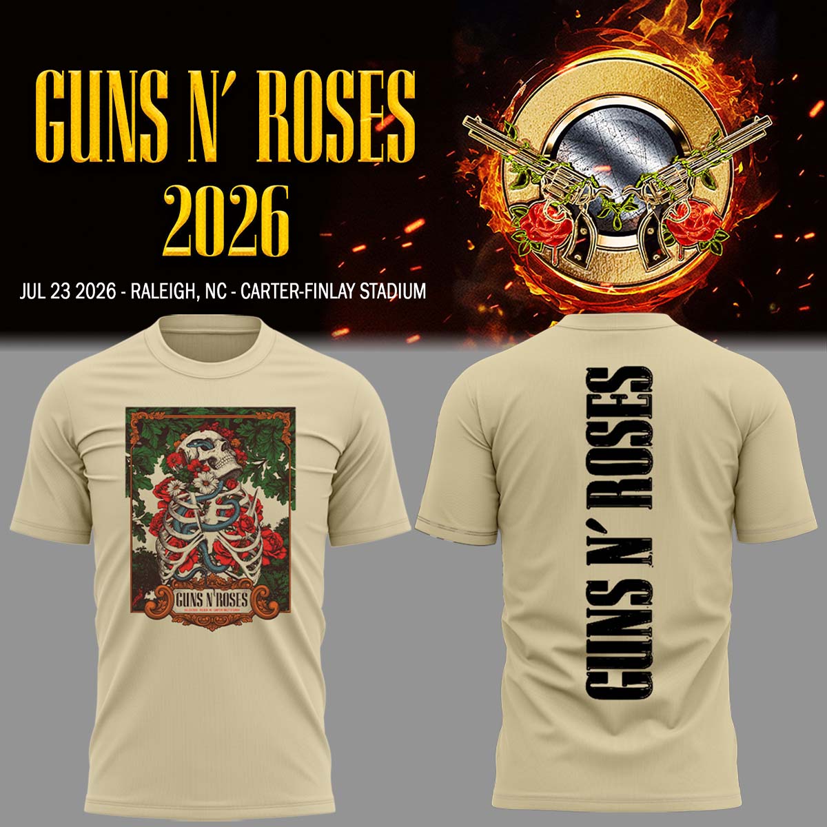 Limited Edition Guns N’ Roses Tour 2026 TShirt 4