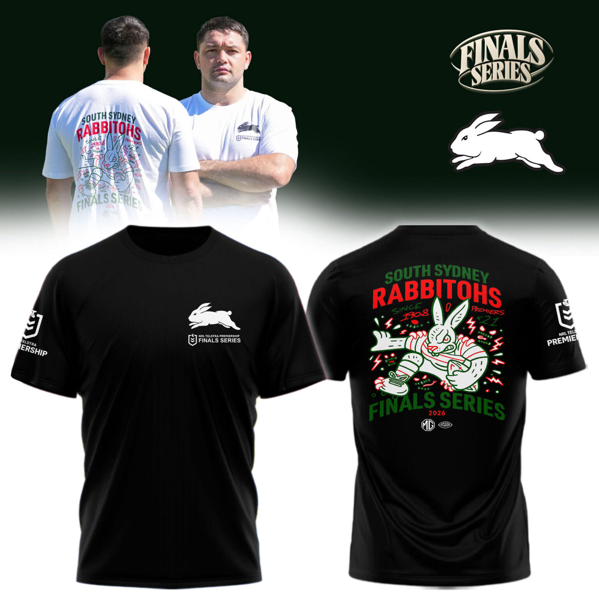 ….South Sydney Rabbitohs 2026 Final Series Limited Black Shirt