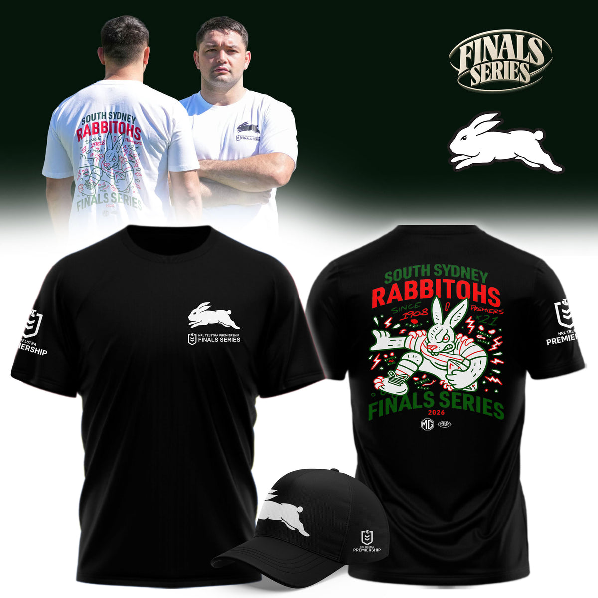 ….South Sydney Rabbitohs 2026 Final Series Limited Black Shirt
