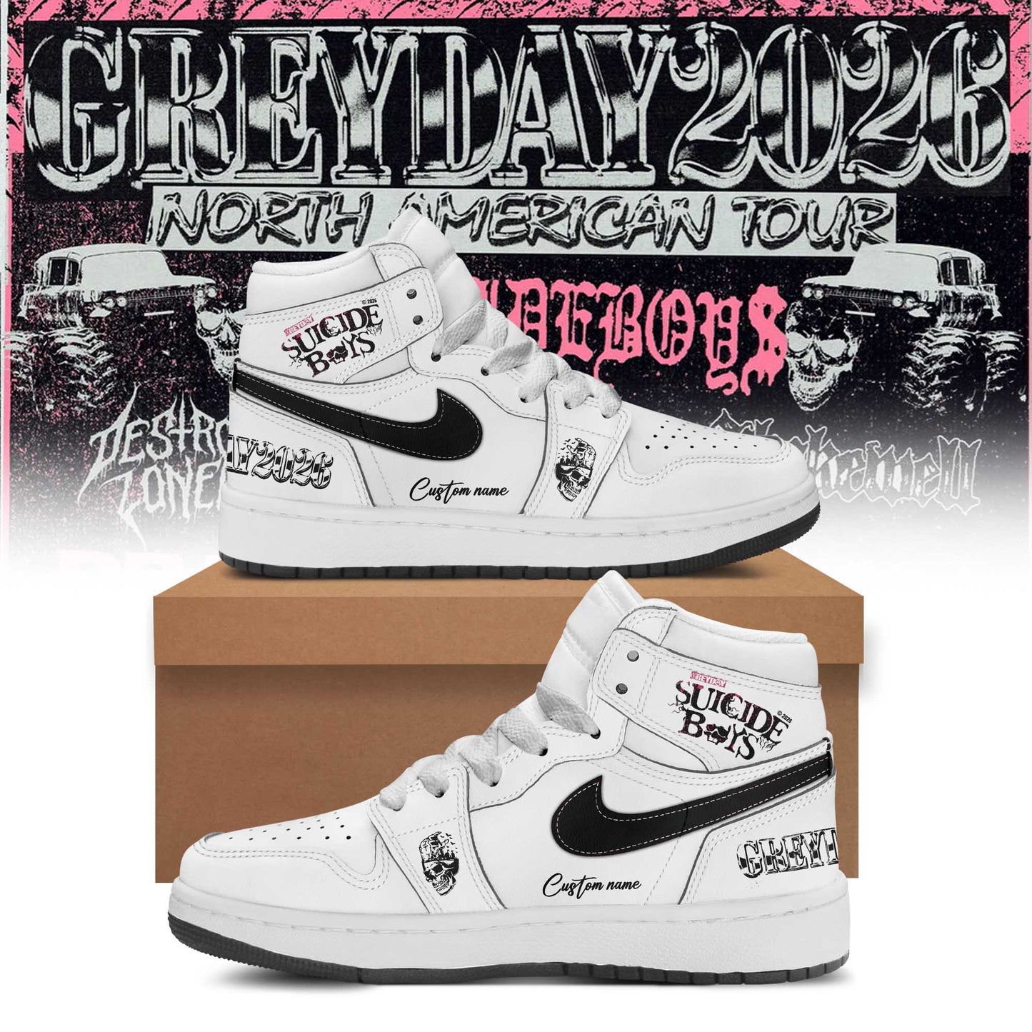 $uicideboy$ Greyday 2026 – North American Tour Shoes