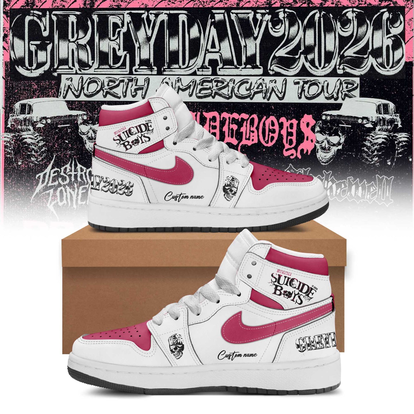 $uicideboy$ Greyday 2026 – North American Tour Shoes