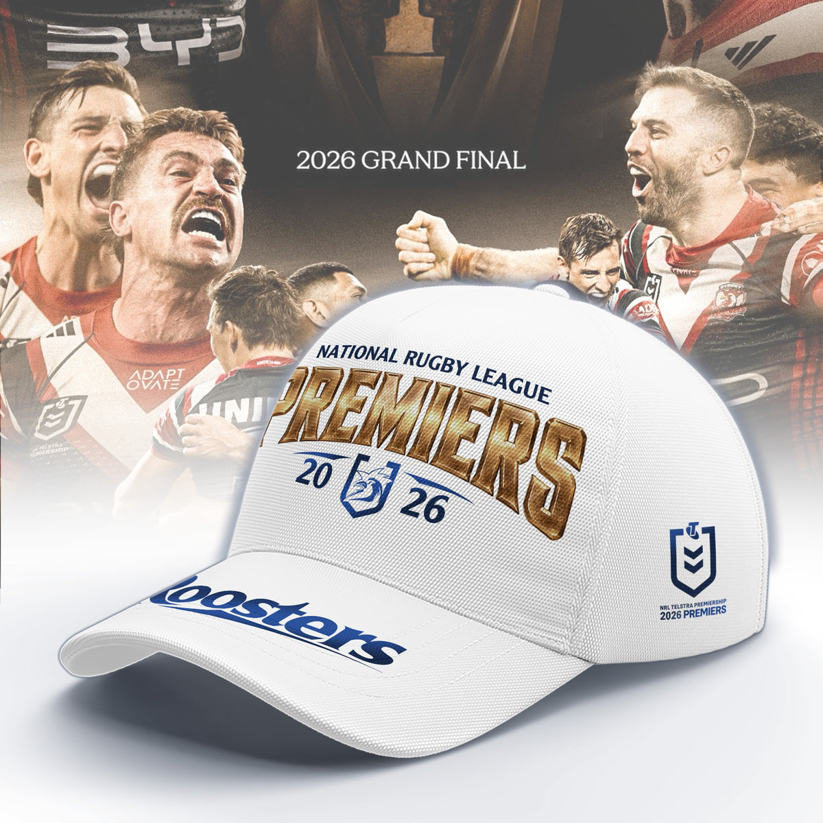Limited Edition Sydney Roosters 2026 NRL Premiers Cap