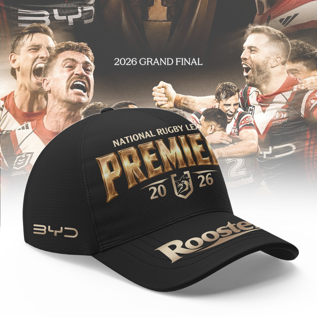 Limited Edition Sydney Roosters 2026 NRL Premiers Cap