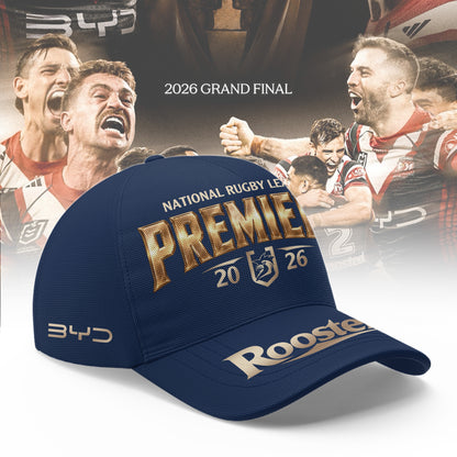 Limited Edition Sydney Roosters 2026 NRL Premiers Cap