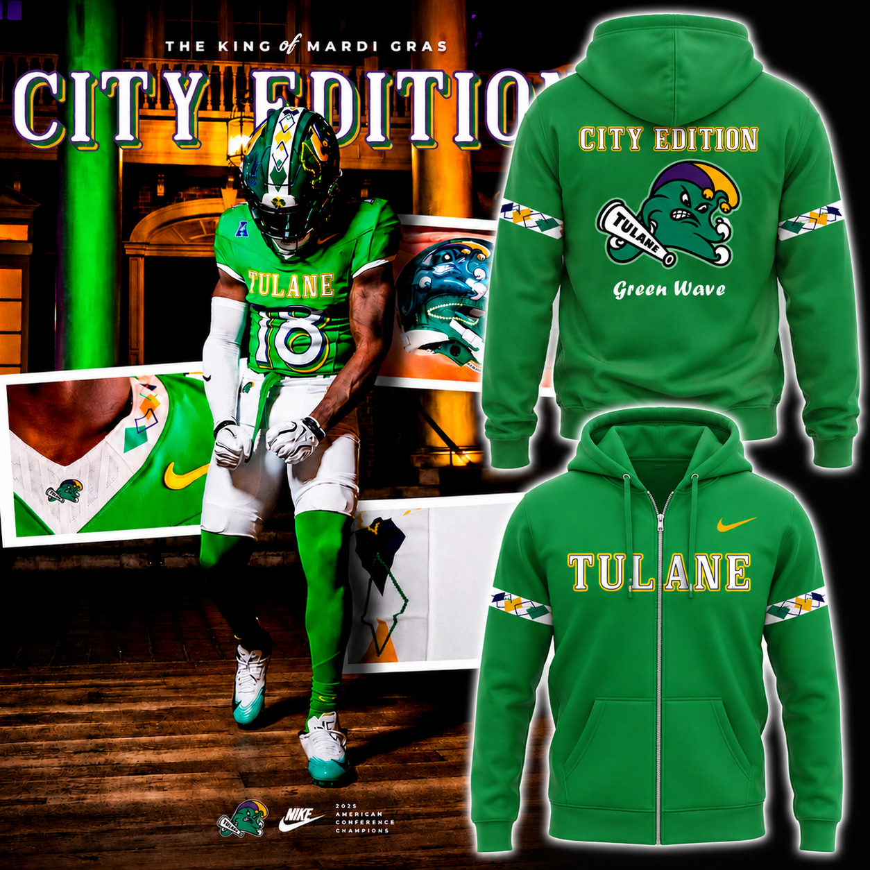 Tulane Green Wave "City Edition" 2026 - Own A Piece Of History