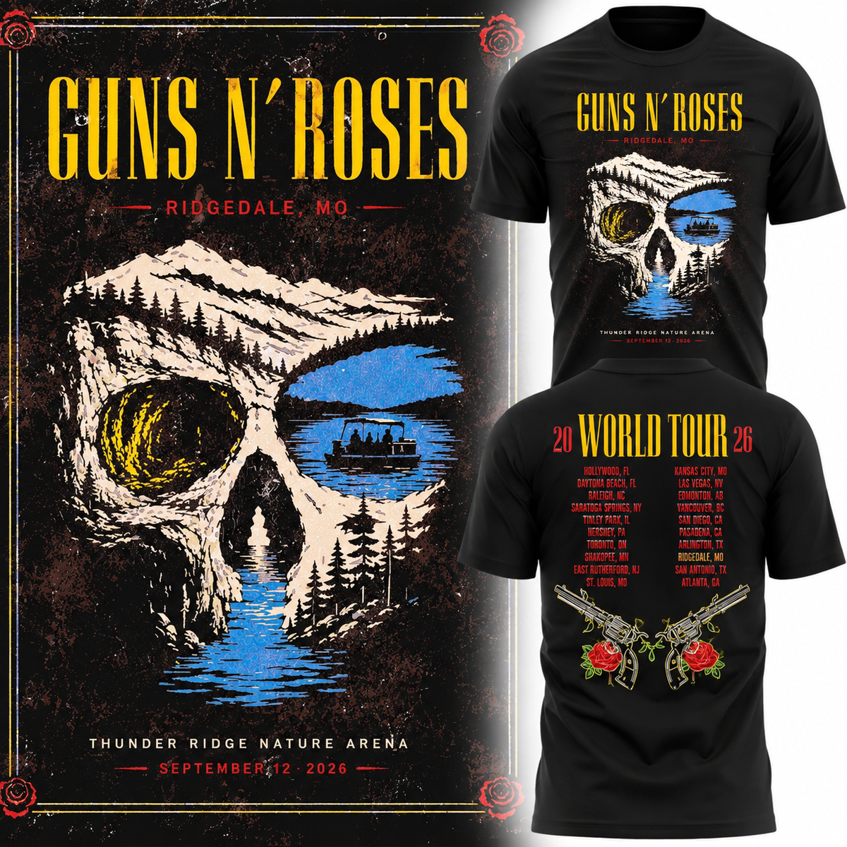 Guns N’ Roses Ridgedale MO 2026 Tour Limited Edition T-Shirt