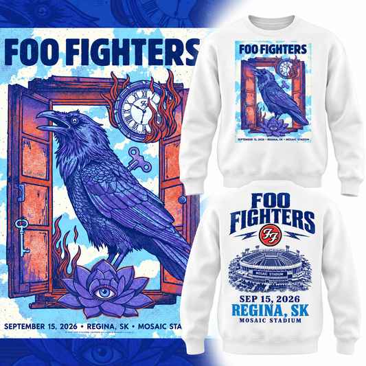Foo Fighters Mosaic Stadium Regina 2026 Tour sweat