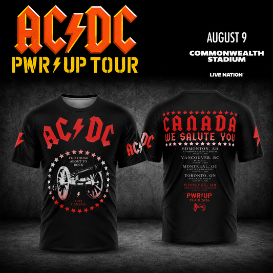 02.10. Canada We Salute You Shirt Power Up Tour 2026 - AC/DC T-Shirt