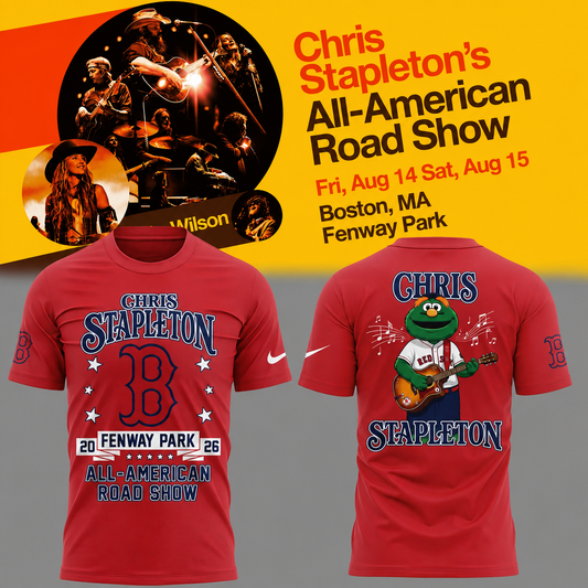 09. Perfect 2026 Chris Stapleton x Boston Red Sox - All American Road Show 2026 T-Shirt
