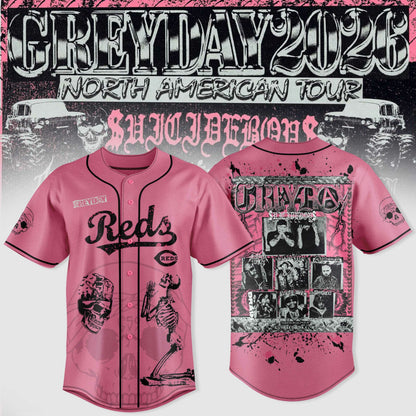 $uicideboy$ Greyday 2026 – North American Tour Baseball Team Jersey