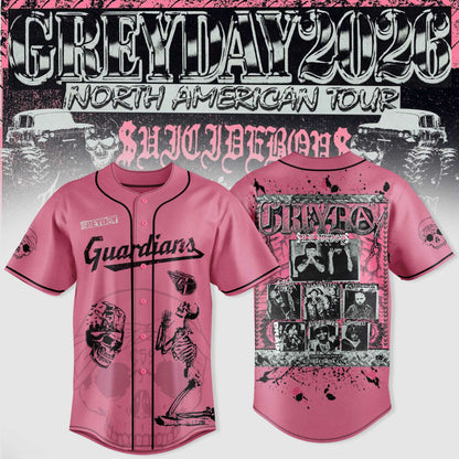 $uicideboy$ Greyday 2026 – North American Tour Baseball Team Jersey