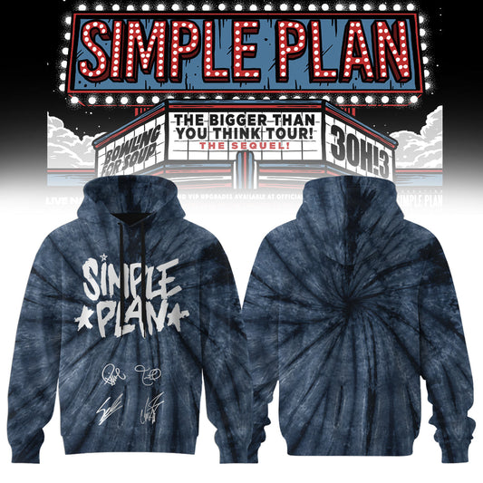 ,Simple Plan " The Bigger Than You Think! Tour " Signature Limited Edition - Hoodie