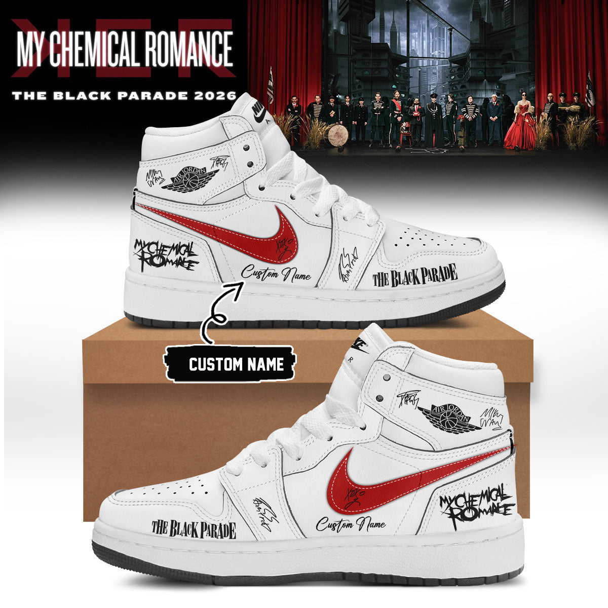 ,My Chemical Romance Limited Edition Signature Shoes