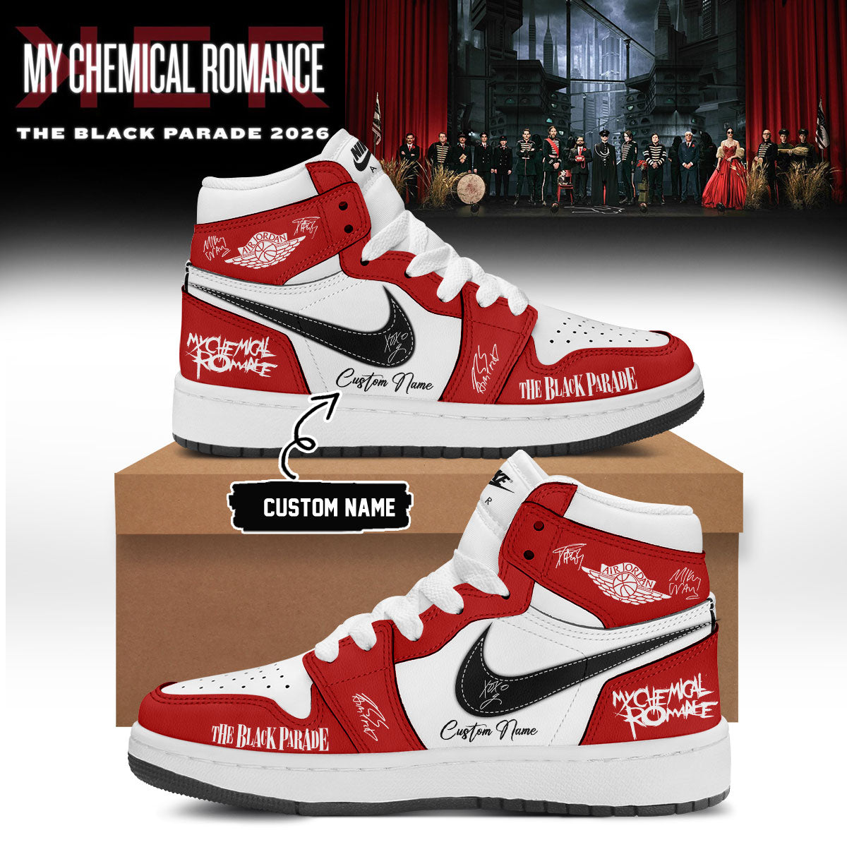 ,My Chemical Romance Limited Edition Signature Shoes