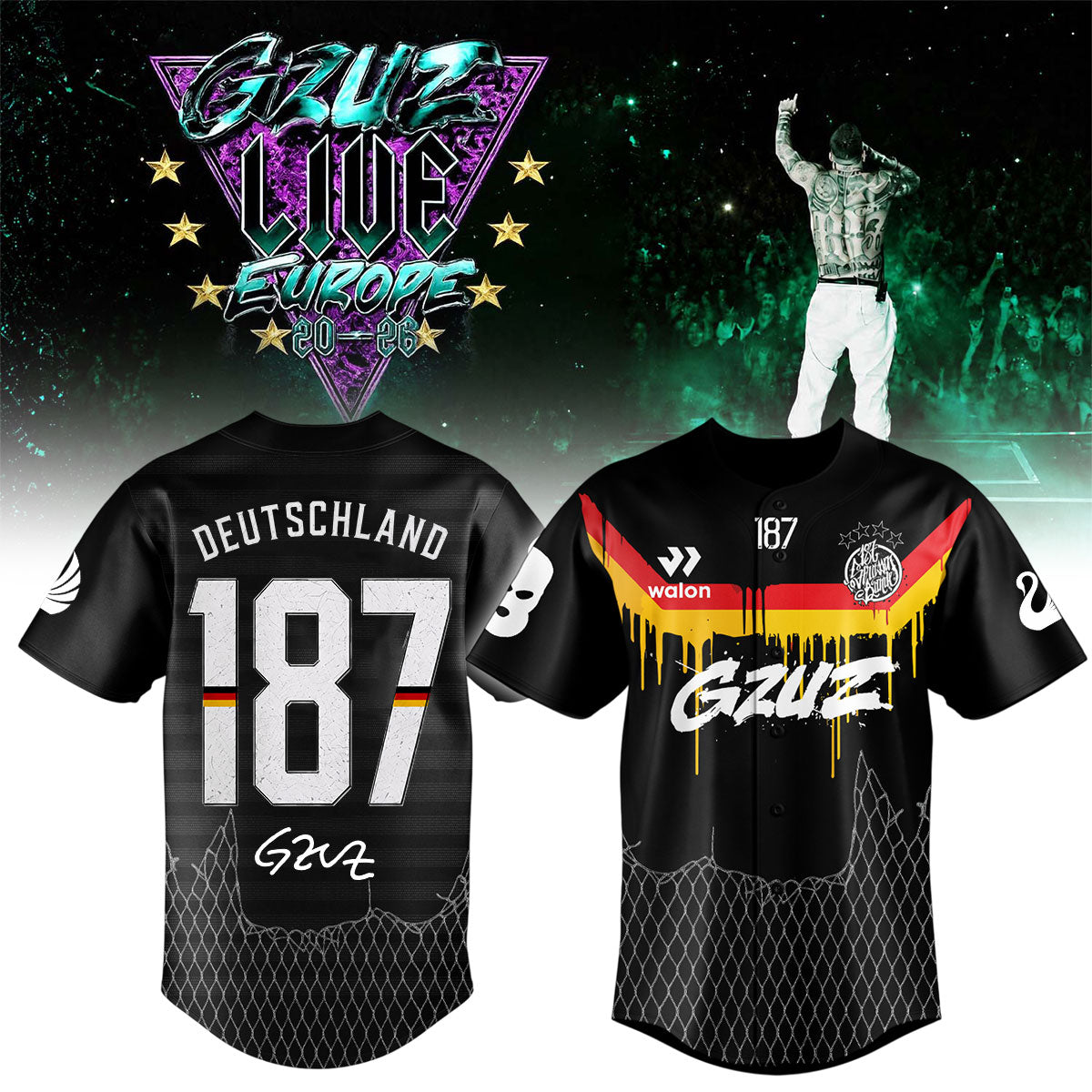 ,,,.GZUZ “LIVE EUROPE TOUR 2026” Signed – Jersey