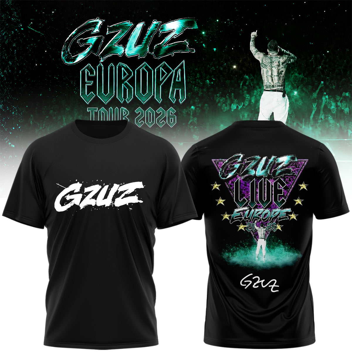 GZUZ “Live Europe 2026” Signature Limited Edition – Tshirt