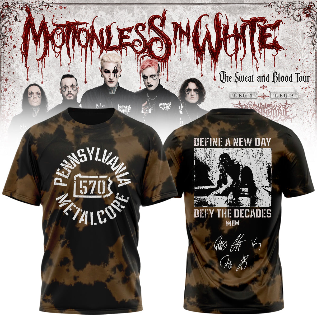 Motionless In White “The Sweat and Blood Tour 2026” Signature Limited Edition – Tshirt