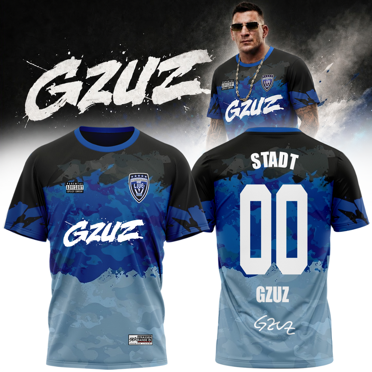 GZUZ “Live Europe 2026” Signature Limited Edition – Tshirt (Custom Name & Number)