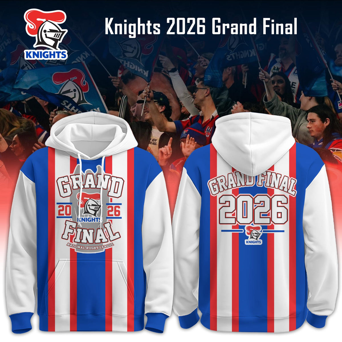 , Newcastle Knights 2026 Grand Final Hoodie Limited Edition 02