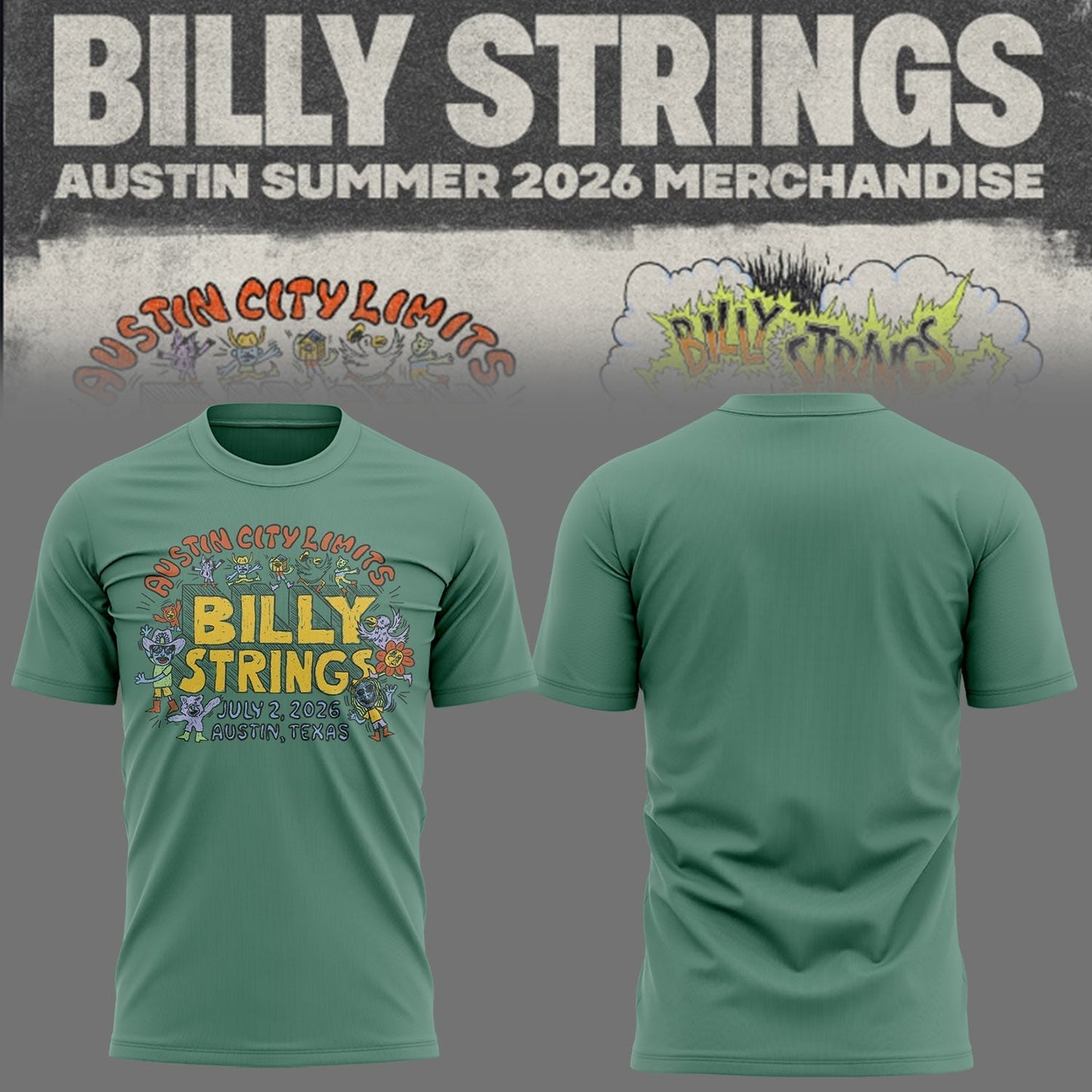 Limited Edition Billy Strings tour 2026 tshirt 13