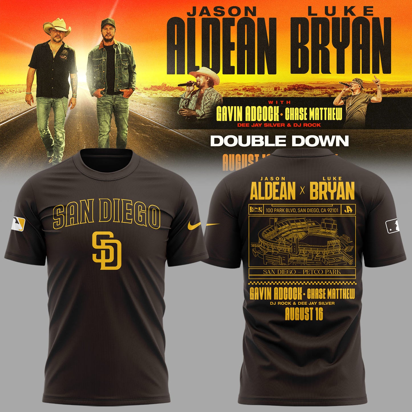 Limited Edition Double Down Tour 2026 In Petco Park Shirt